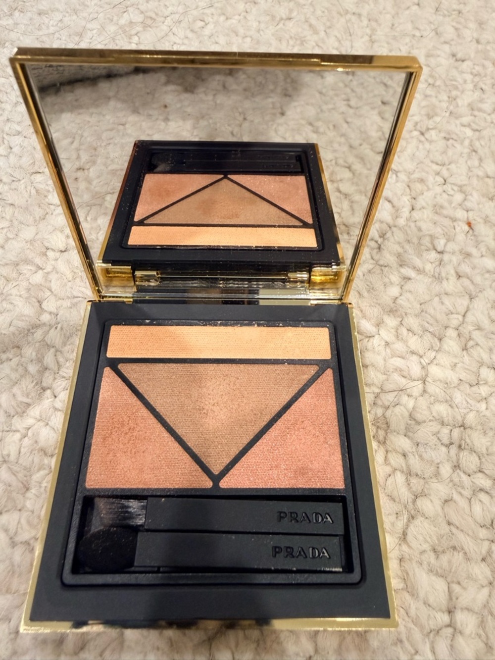 Prada Eyeshadow Trio in Peach, Bronze & Gold